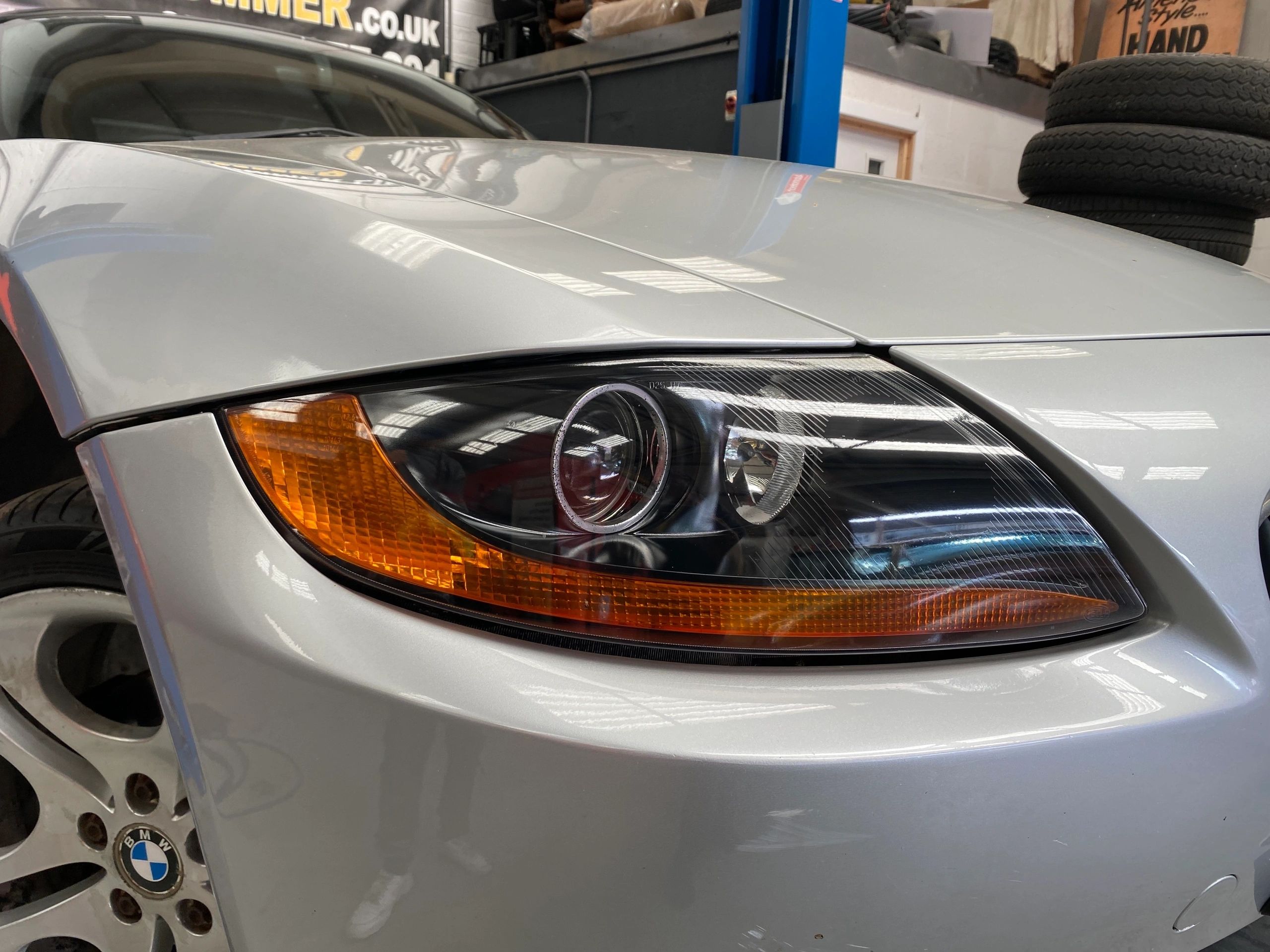 BMW headlight detail