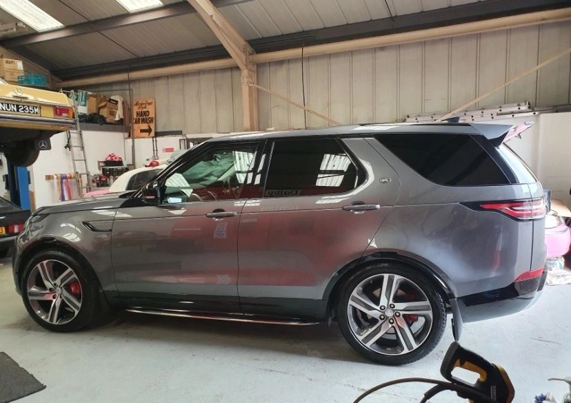 Land Rover with tinted windows